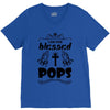 I Am One Blessed Pops V-Neck Tee