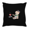 Cute Baby Painter's Mom Love Throw Pillow