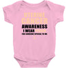 Uterine Cancer Awareness I Wear Peach For Some Special To Me Baby Bodysuit