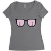 kacamata bujur Women's Triblend Scoop T-shirt