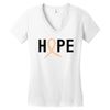 Hope Uterine Cancer Awareness Women's V-Neck T-Shirt
