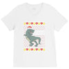 ugly dinosaur merry christmas V-Neck Tee