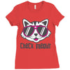 CHECK MEOWT CAT Ladies Fitted T-Shirt