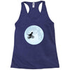 Biker Dinosaur - Dinosaur Riding A Bike To The Moon Racerback Tank