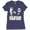 blues brothers inspired on a mission from god funny Ladies Fitted T-Shirt