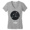 Virgo Zodiac Sign Minimal Design Women's V-Neck T-Shirt
