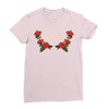 badassy with roses Ladies Fitted T-Shirt