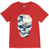 the great wave off skull V-Neck Tee