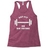 clever gym pun Racerback Tank
