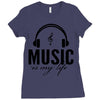 music is my life Ladies Fitted T-Shirt