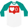 no love notification 3/4 Sleeve Shirt