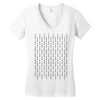 fuck you pin stripe line Women's V-Neck T-Shirt