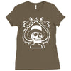 totenkopf zylinder skull pik poker ace topper bike mc rock metal Ladies Fitted T-Shirt
