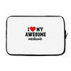 i love my awesome mechanic Laptop sleeve