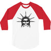 evil skull face 3/4 Sleeve Shirt