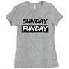 sunday funday t shirt funny jersey shore football Ladies Fitted T-Shirt