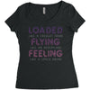 loaded like a freight train flying like an aeroplane feeling like a sp Women's Triblend Scoop T-shirt