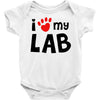 i love my lab labrador Baby Onesie