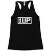 1 up funny video game Racerback Tank