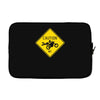 motorcycle caution sign Laptop sleeve