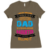 Super Cool Dad Of A Freaking Awesome Daughter Ladies Fitted T-Shirt