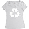 recycle symbol Women's Triblend Scoop T-shirt