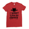 coffee drinkers Ladies Fitted T-Shirt