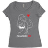 pregnant rex white and red color Women's Triblend Scoop T-shirt