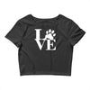 love paw sticker vinyl decal Crop Top