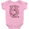 blind love fire heart Baby Onesie