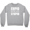 cupid rhymes with stupid Crewneck Sweatshirt