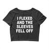 i flexed and the sleeves fell off Crop Top