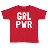 girl power white logo Toddler T-shirt
