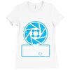 aperture science volunteer Ladies Fitted T-Shirt