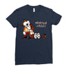 calvin hobbes Ladies Fitted T-Shirt