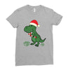 christmas dinosaur Ladies Fitted T-Shirt