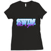 swim like a girl neon Ladies Fitted T-Shirt