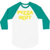 pizza slut funny diet gym workout new 3/4 Sleeve Shirt
