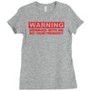 drinking with me pregnancy warning Ladies Fitted T-Shirt