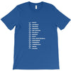 beard length chart funny professor grandpa mustache humor T-Shirt