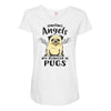 angel pug [converted] Maternity Scoop Neck T-shirt