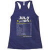 July Girl Facts Leo Racerback Tank