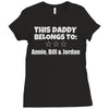 personalised daddy Ladies Fitted T-Shirt