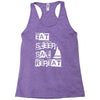 eat sleep sail repeat Racerback Tank