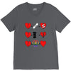 ls lesbian full heart V-Neck Tee