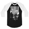 banksy street art zebra bar code 3/4 Sleeve Shirt