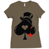 poker hat ace of spades Ladies Fitted T-Shirt