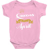 queens are born in april Baby Onesie