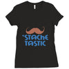 stache tastic Ladies Fitted T-Shirt