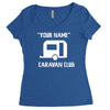 personalised your name caravan club funny gift Women's Triblend Scoop T-shirt